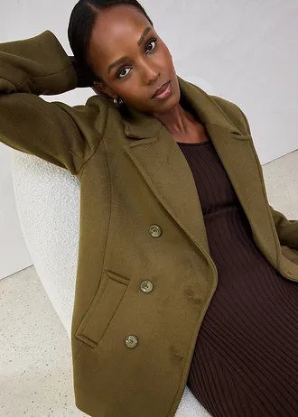 Peacoat van wolmix • olijfgroen • bonprix online shop