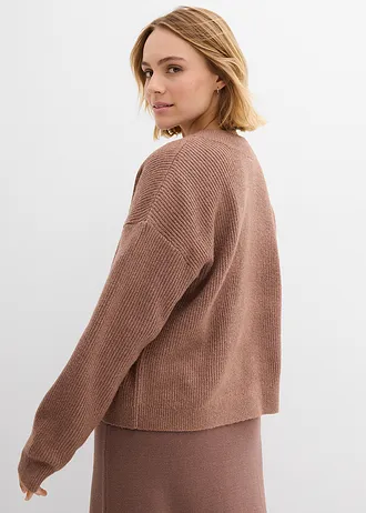 Oversized vest, Kleur: mocha mousse