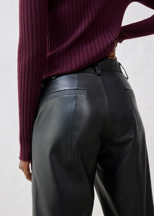 Pantalon en cuir d’agneau nappa • noir • product-page.page-title-suffix