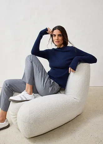 Svetr z velmi jemné merino vlny • tmavě modrá • bonprix obchod