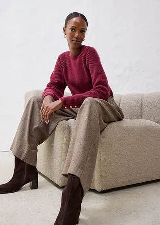 Vlněný svetr • červená • bonprix obchod