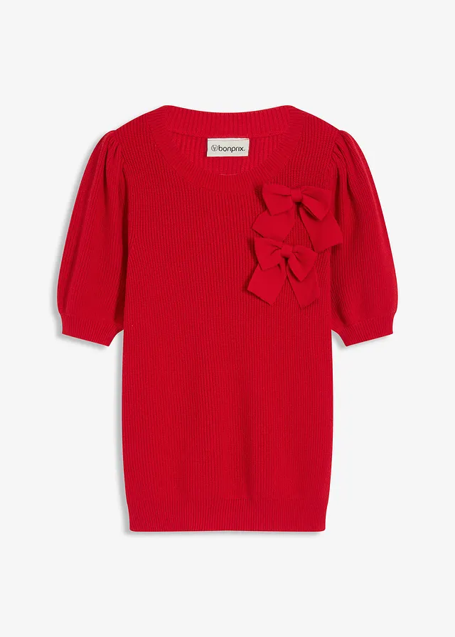 Pulóver s mašličkovou aplikáciou