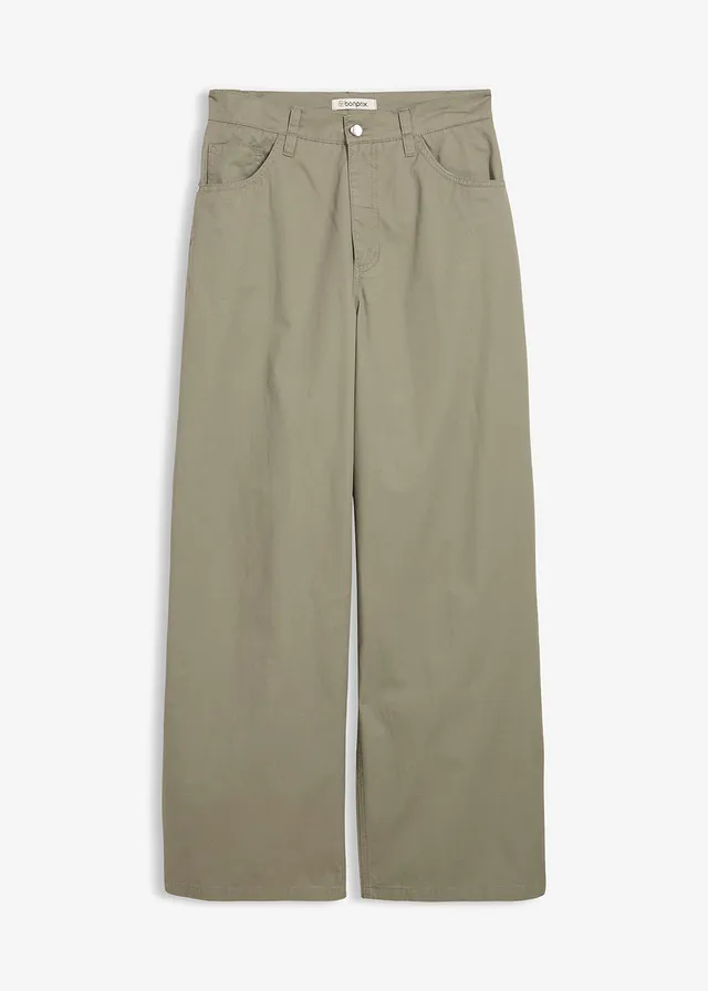 Pantaloni din twill, integral din bumbac