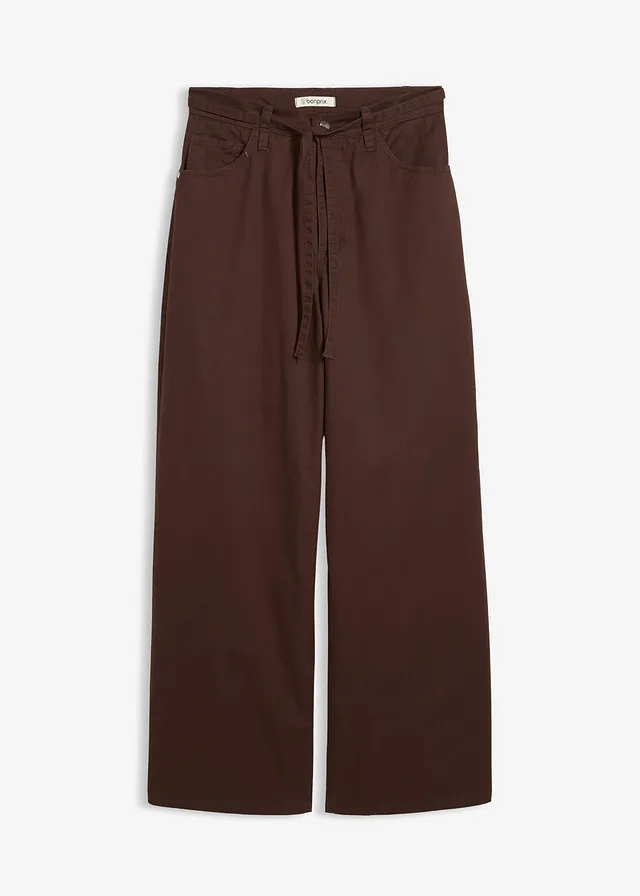 Pantaloni din twill, integral din bumbac