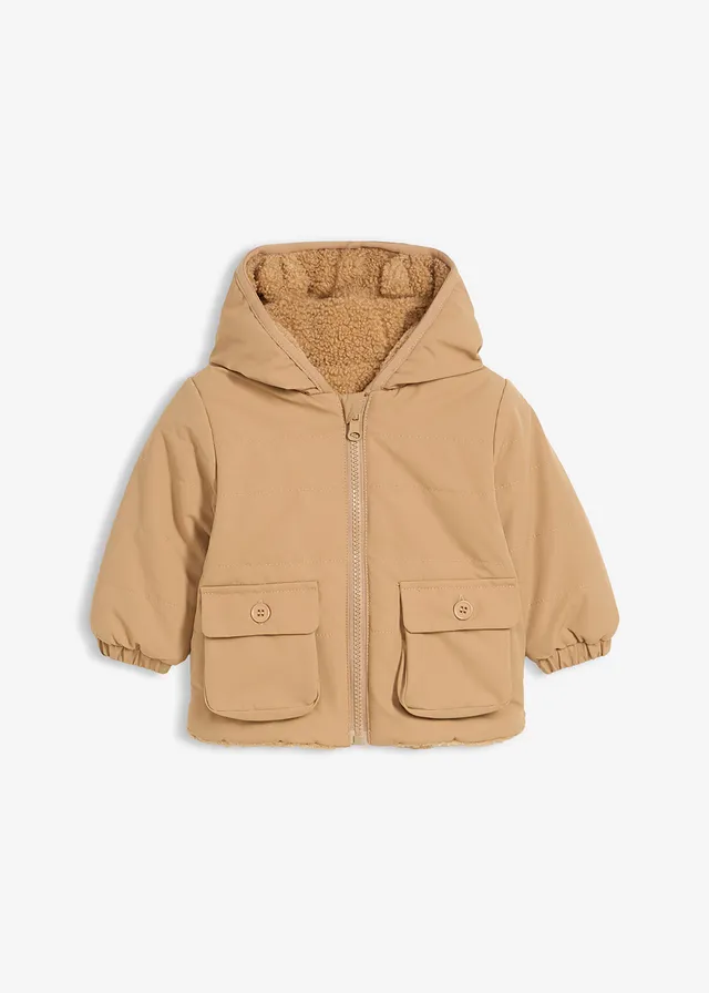 Winterjasje met zachte binnenkant, Kleur: mat camel