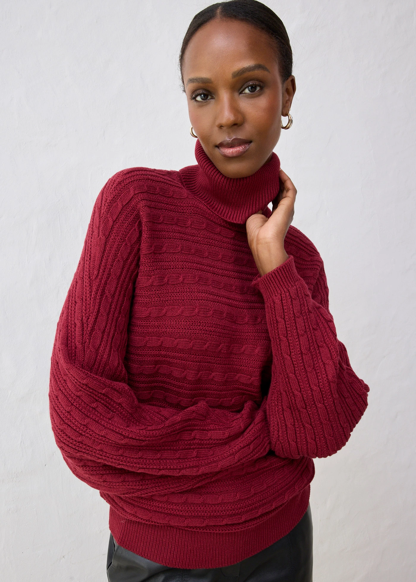 Pull en laine mérinos • rouge prune • Boutique bonprix