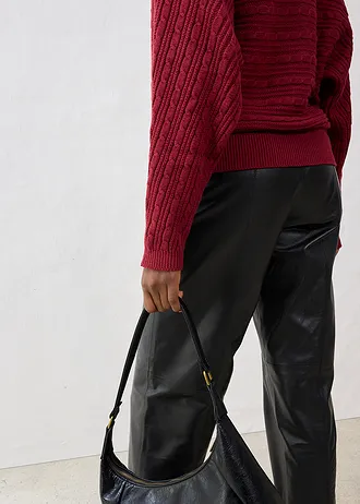 Pull en laine mérinos • rouge prune • Boutique bonprix