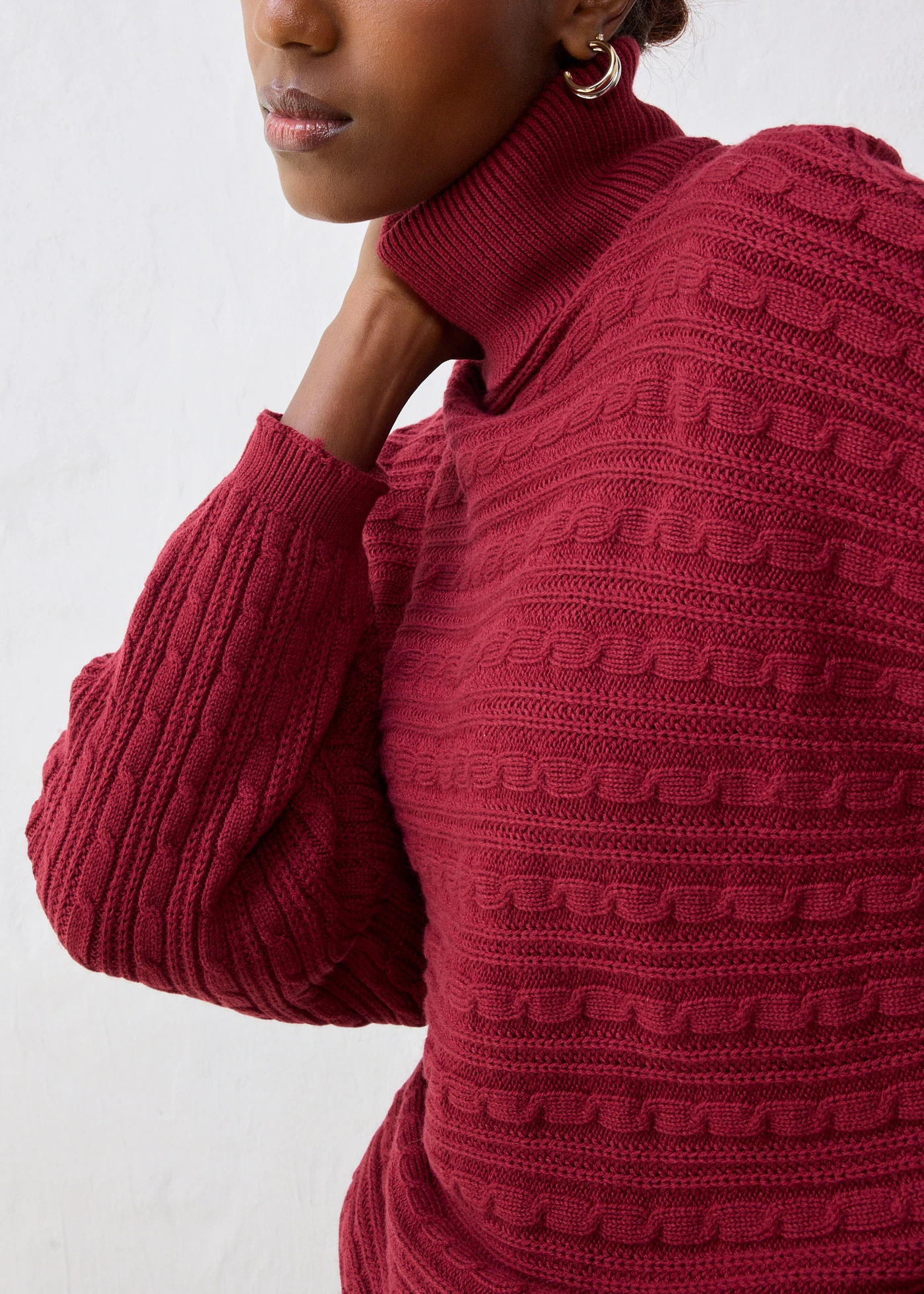 Pull en laine mérinos • rouge prune • Boutique bonprix