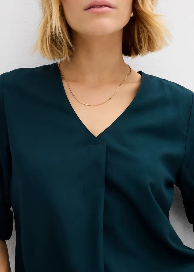 Blouse ample en viscose fluide • vert profond • product-page.page-title-suffix