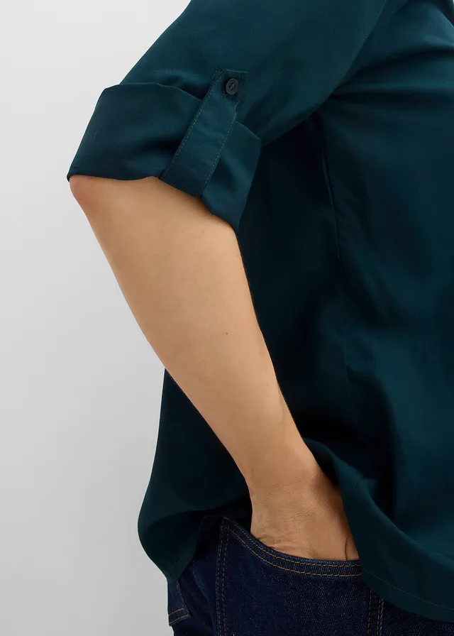 Blouse ample en viscose fluide • vert profond • product-page.page-title-suffix