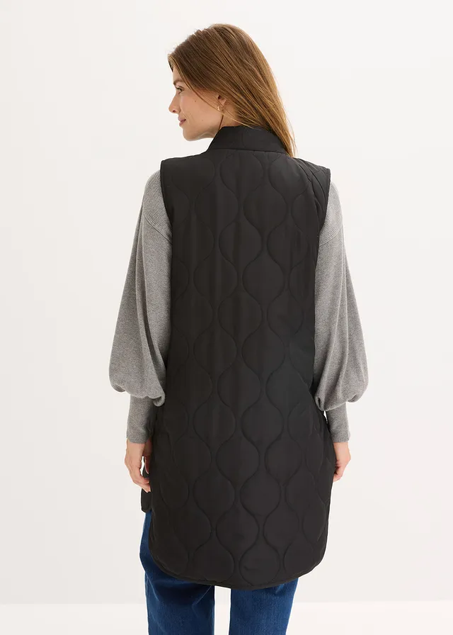 Gilet matelassé sans manches, ultra-léger, Couleur: noir