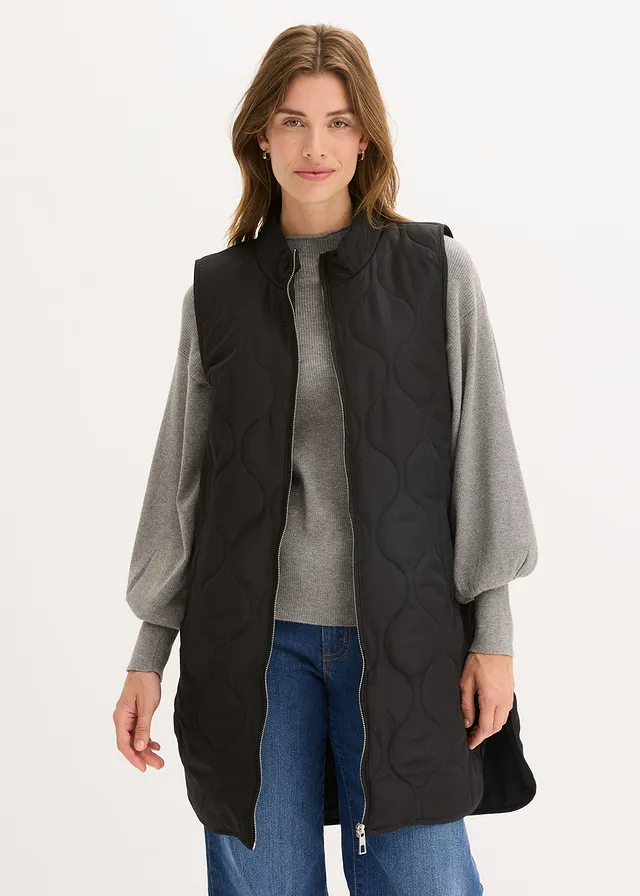 Ultralichte gewatteerde bodywarmer, Kleur: zwart