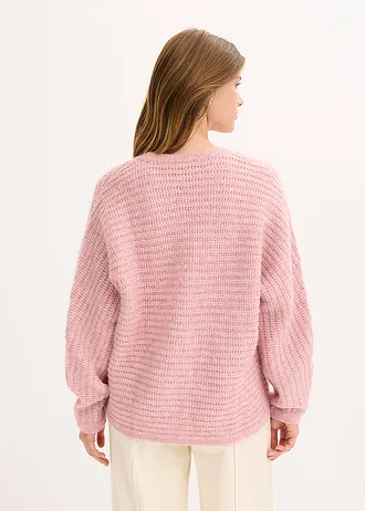 Gilet en grosse maille • rose cendré chiné • Boutique bonprix