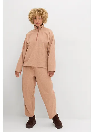 Broek barrel pasvorm, Kleur: chocosorbet gemêleerd