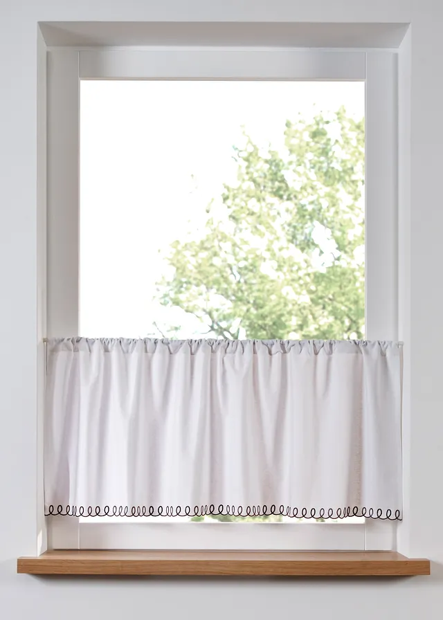 Vitrážková záclona z bio bavlny Vitrážková záclona z bio bavlny