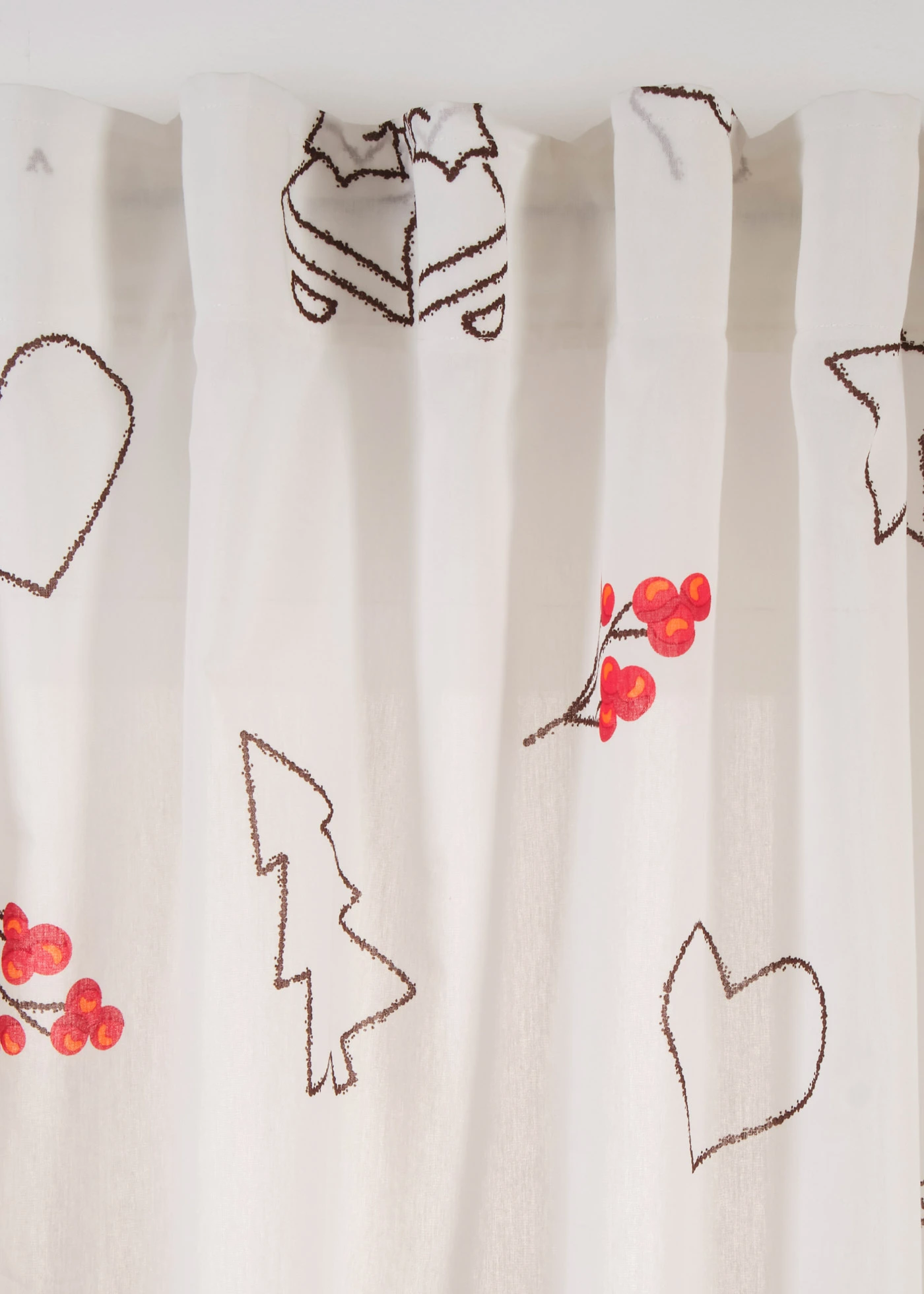 Voilage à motif de Noël (1 pce) • blanc-rouge • Boutique bonprix