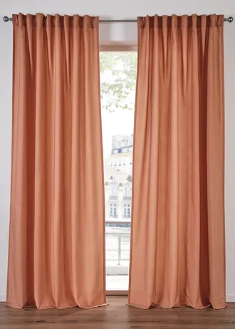 Semi transparant gordijn van duurzaam materiaal (2 stuks)