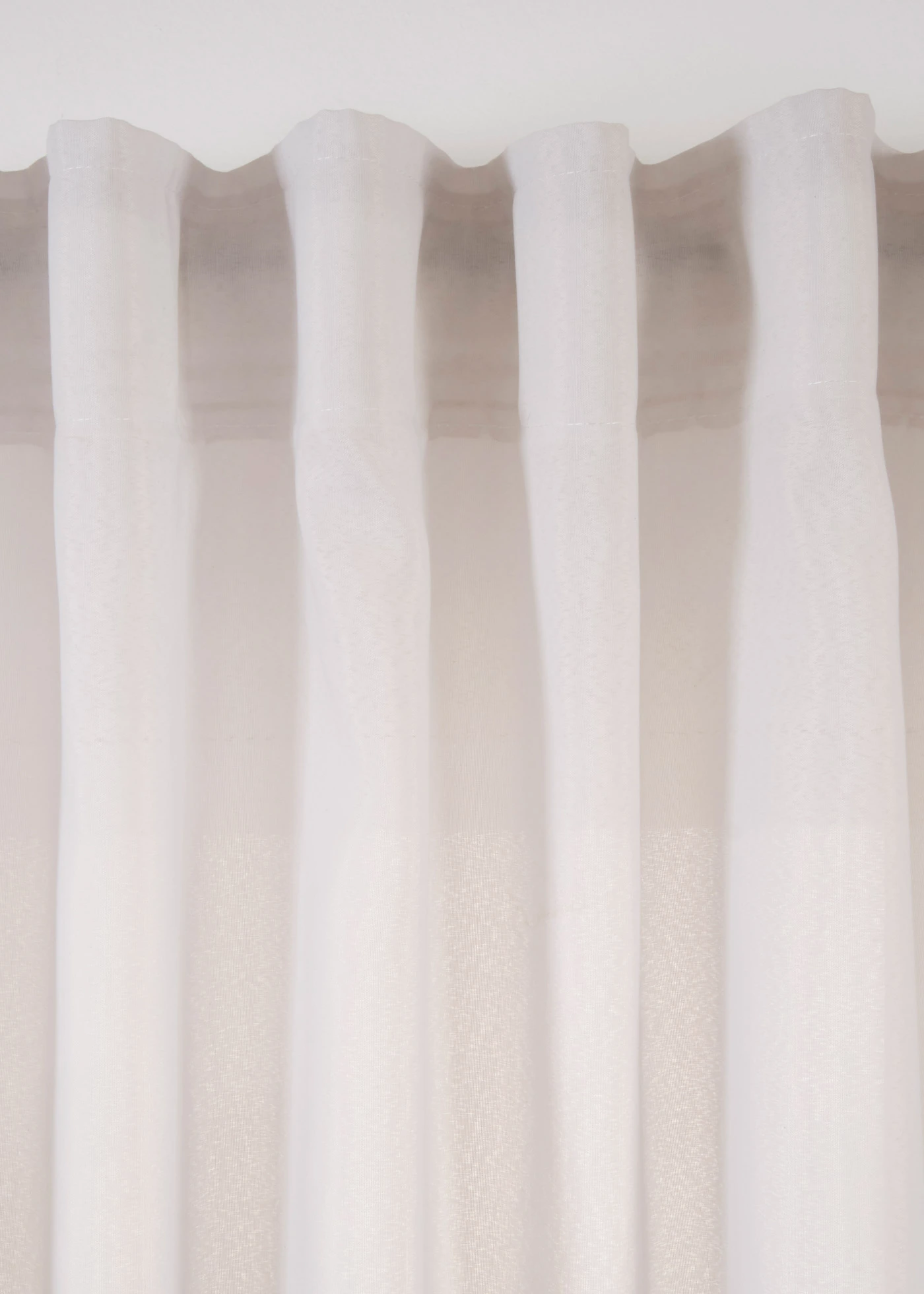 Semi transparant gordijn van duurzaam materiaal (2 stuks) • parelmoerbeige • bonprix online shop