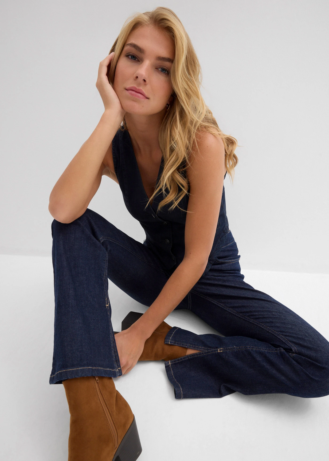 Džínová vesta • tmavě modrý denim used • bonprix obchod