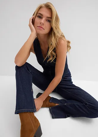 Džínová vesta • tmavě modrý denim used • bonprix obchod