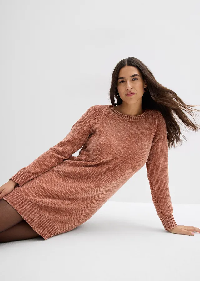 Robe en maille chenille oversize • sorbet chocolat • product-page.page-title-suffix