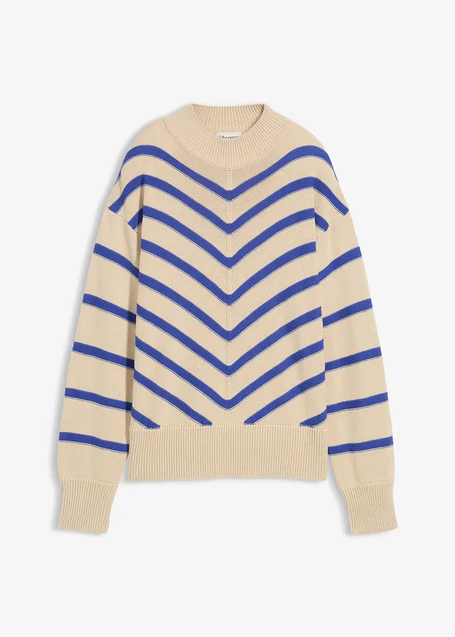 Pulóver so štruktúrovanými pásikmi Pulóver so štruktúrovanými pásikmi