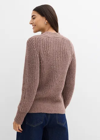 Pull en grosse maille • marron mat/marron foncé • Boutique bonprix