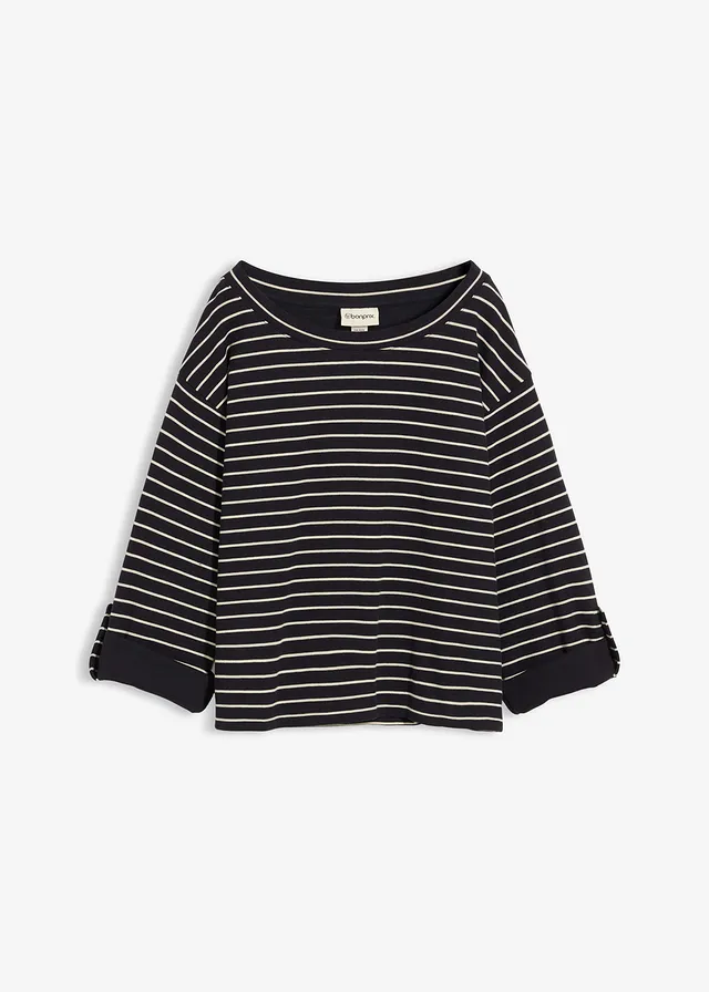 Bluză casual oversize din bumbac 100%