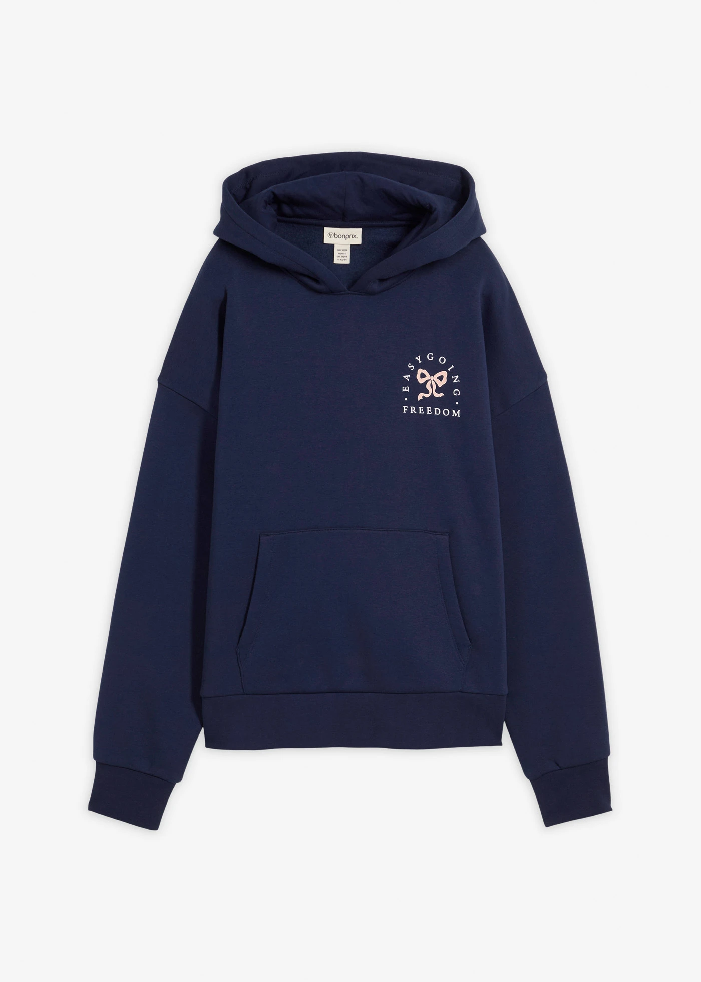 Oversize mikina z bavlněné směsi • tmavě modrá s potiskem • bonprix obchod