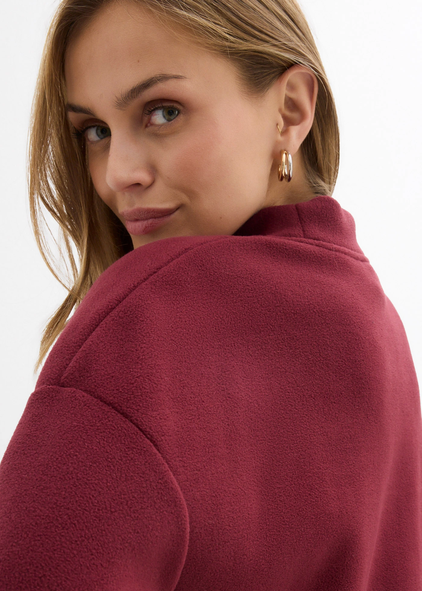 Flísová mikina • tmavě bobulová • bonprix obchod