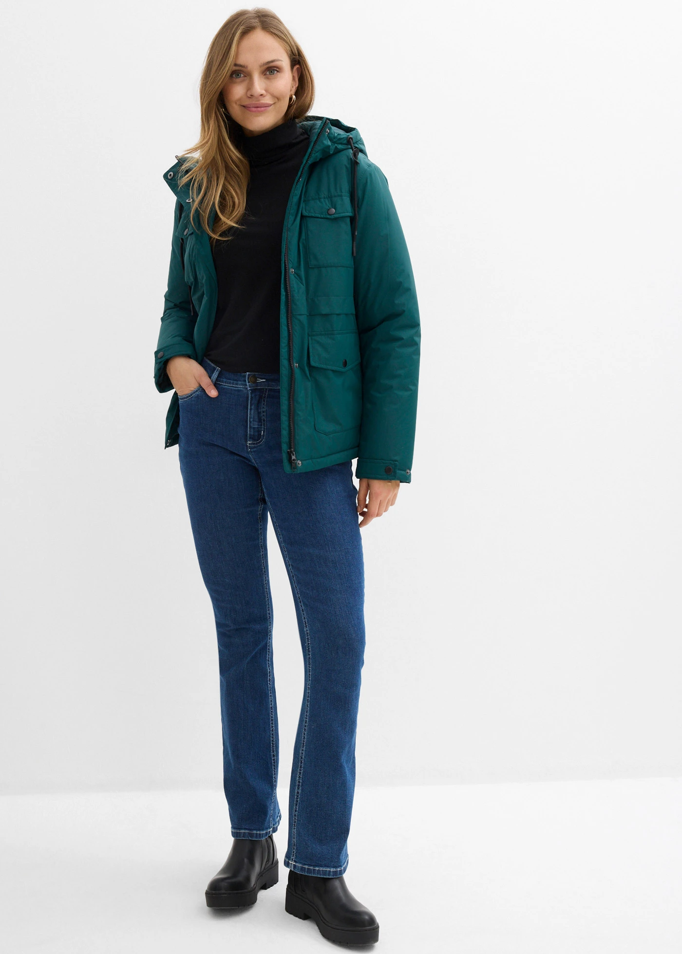 Nepromokavá funkční bunda • tmavě zelená • bonprix obchod