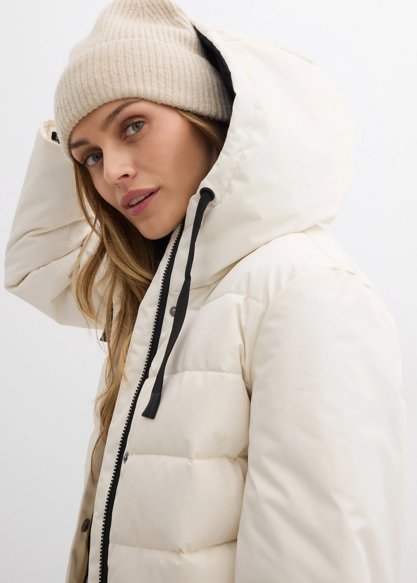 Prošívaný kabát • béžová • bonprix obchod