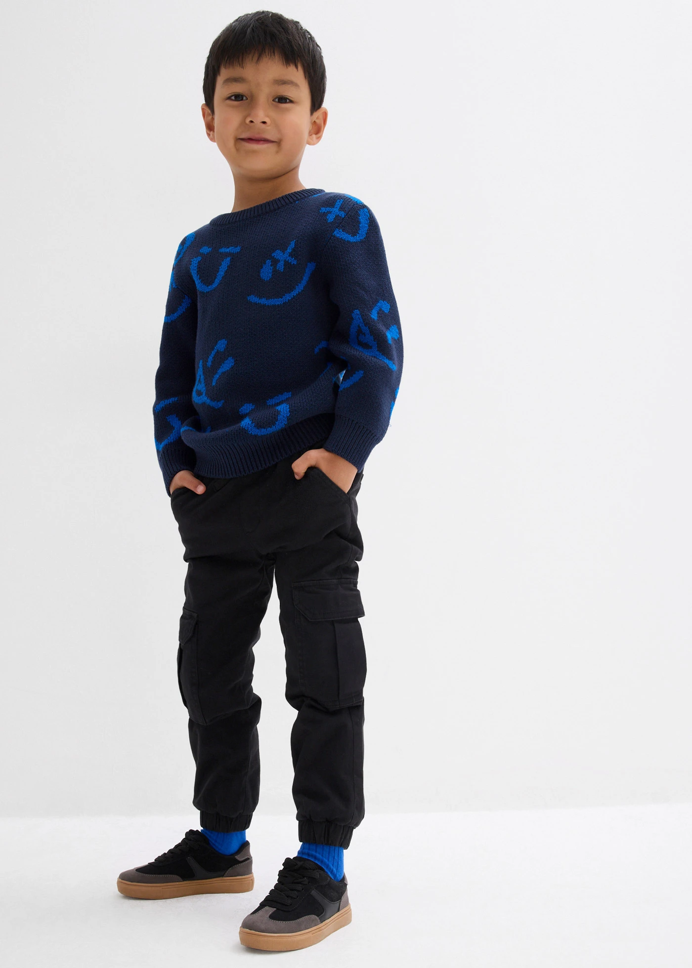 Svetr z čisté bavlny • tmavě modro-azurově modrá • bonprix obchod