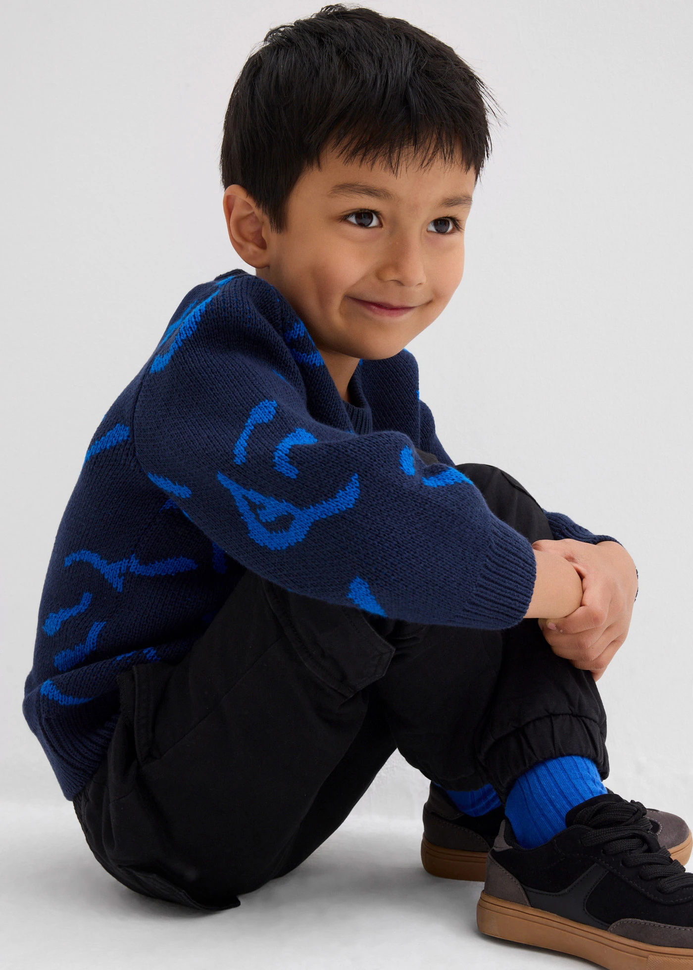 Svetr z čisté bavlny • tmavě modro-azurově modrá • bonprix obchod