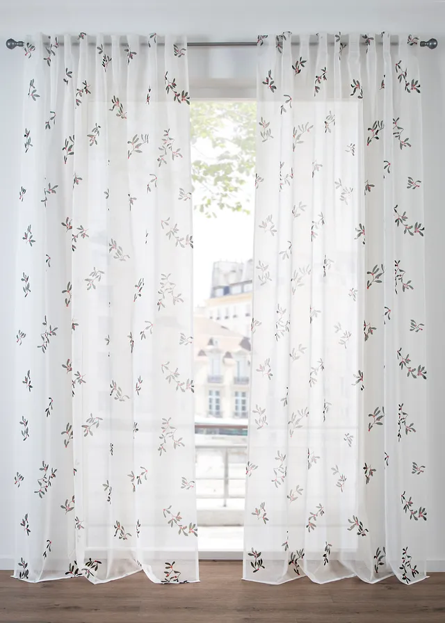 Záclona s imelovým konáríkom (1 ks)