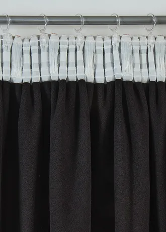 Rideau thermique avec verso en polaire noire (1 pce) • beige • Boutique bonprix