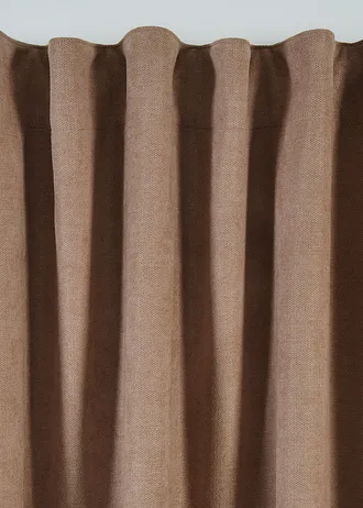 Rideau thermique avec verso en polaire noire (1 pce) • beige • Boutique bonprix