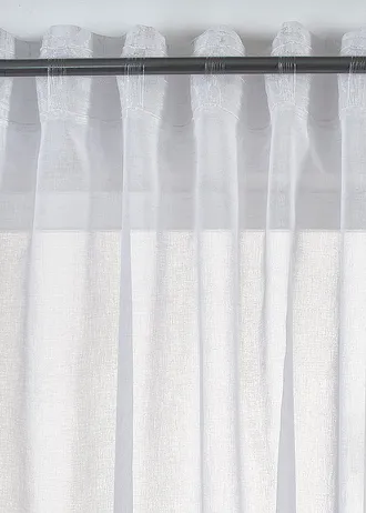 Gordijn met glanseffect (1 stuk) • wit-goudkleur • bonprix online shop