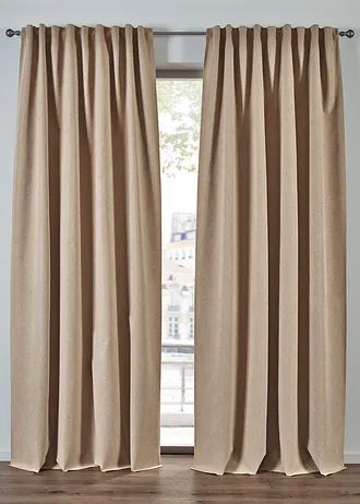 Zatemňovací závěs s povrstvenou zadní stranou, také v extra délce (1 ks v balení) • béžová • bonprix obchod