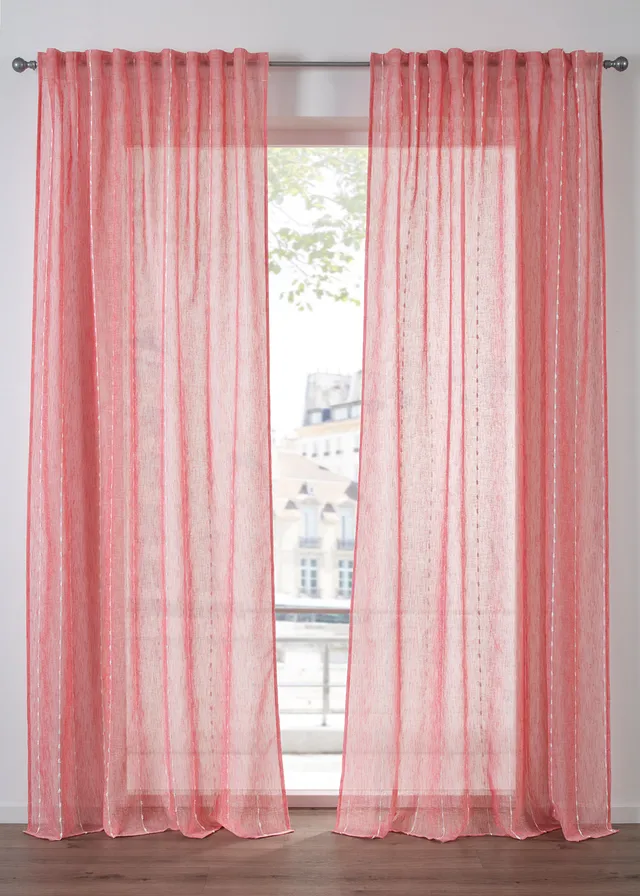 Draperie cu dungi țesute (set/e buc.)