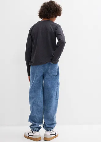 Jongens cargo jeans, loose fit • blauw denim • bonprix online shop