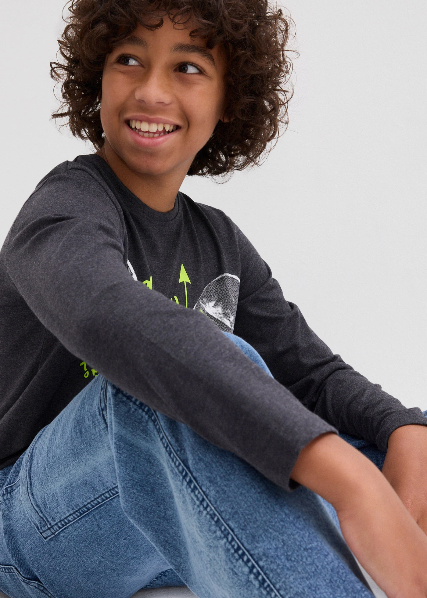 Jongens cargo jeans, loose fit • blauw denim • bonprix online shop