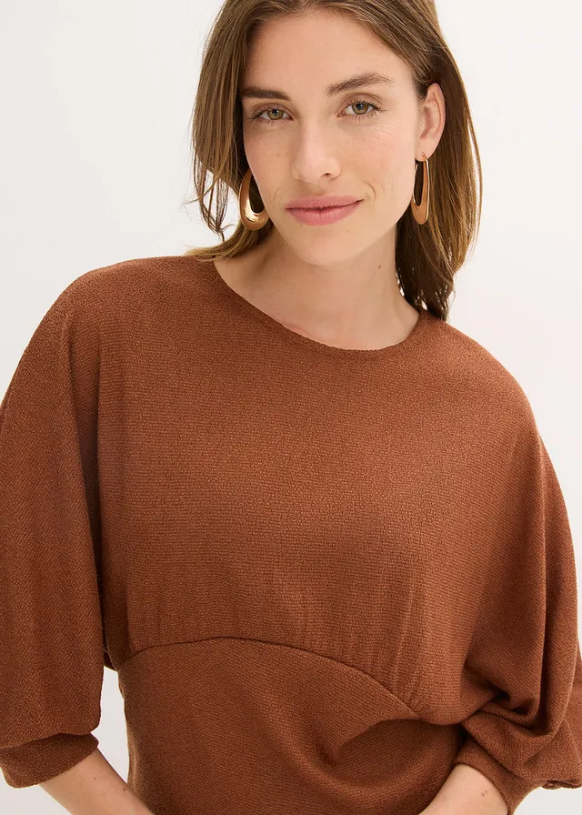 T-shirt en maille bouclette • marron chiné • product-page.page-title-suffix