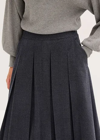 Midi sukně • inkoustově modrý melír • bonprix obchod