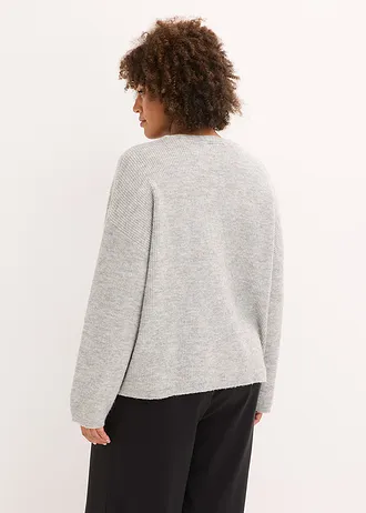 Gilet en maille, Couleur: gris clair chiné