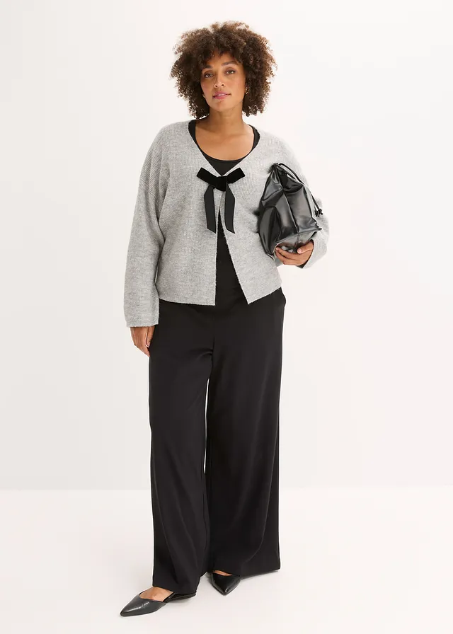 Gilet en maille, Couleur: gris clair chiné