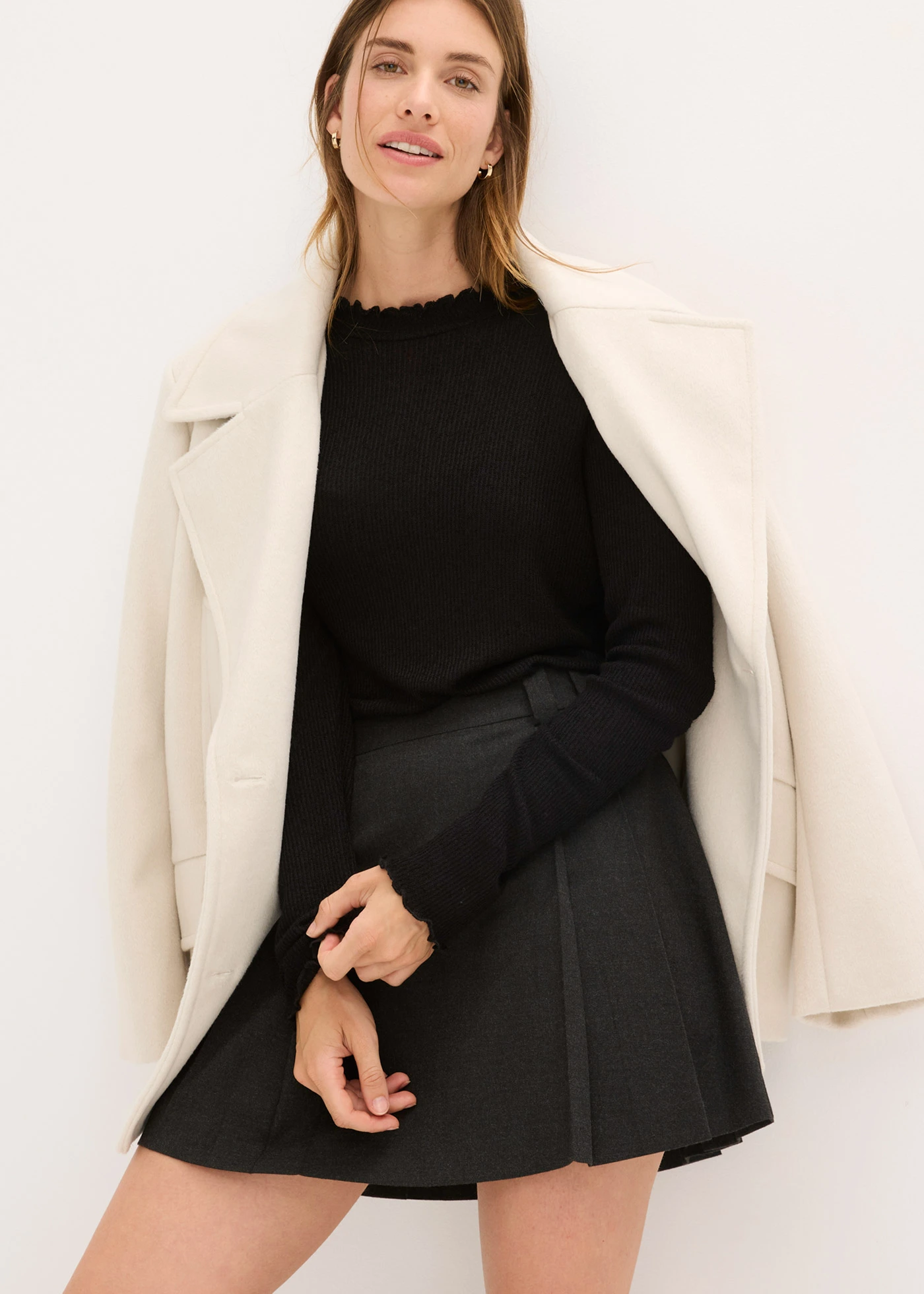 Sukně s kraťasy • tmavě antracitová melír • bonprix obchod