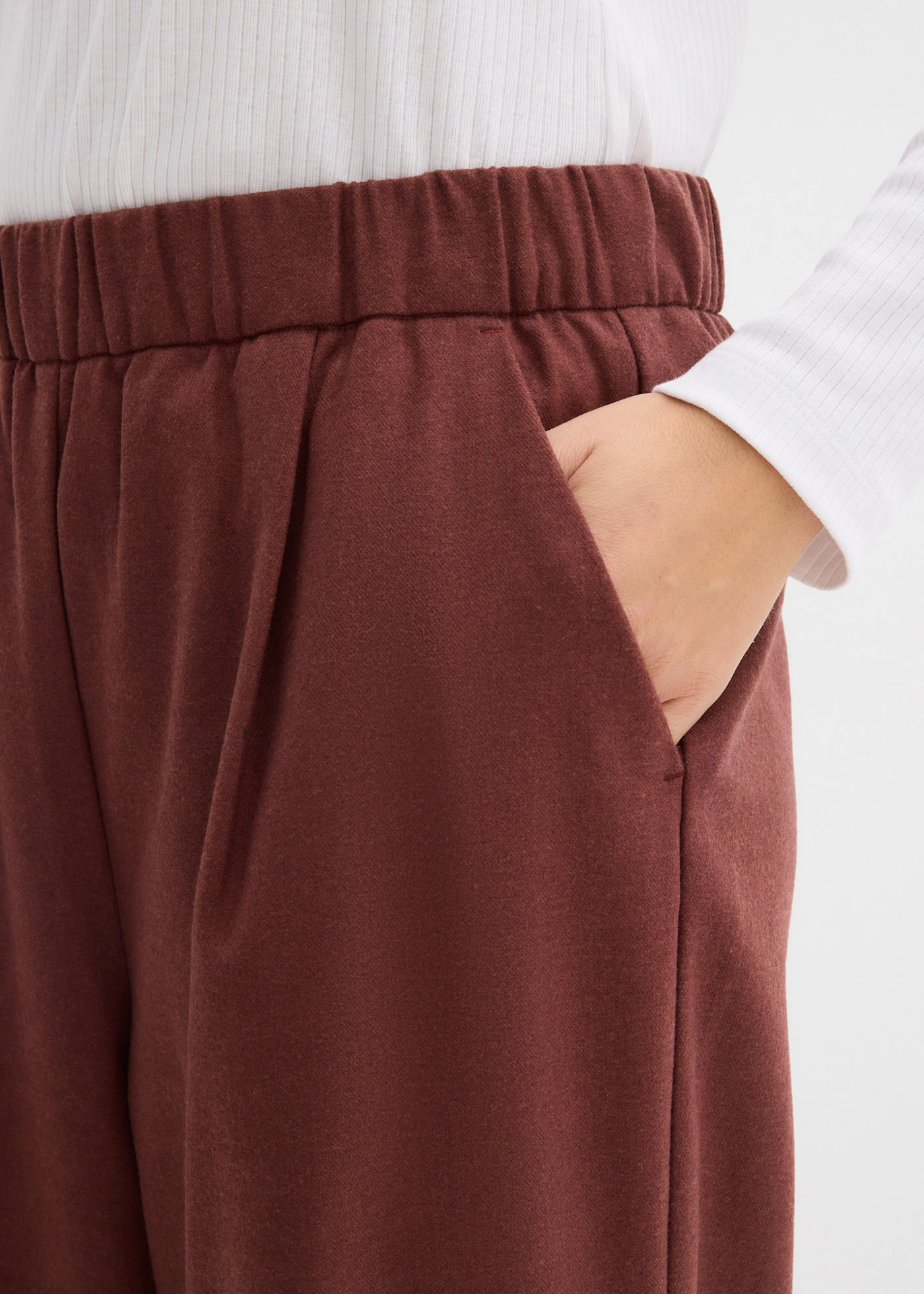 Pantalon large à pinces • café chiné • Boutique bonprix