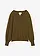 Svetr s balónovými rukávy, barva: zemitá olivová