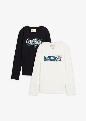 Triko s dlouhým rukávem, z čisté organické bavlny (2 ks v balení)